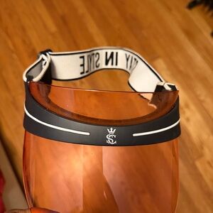 Orange Visor with Elastic Strap